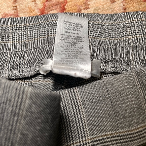 89th and Madison checkered black-and-white pants with side zip pockets size LG - Picture 6 of 10